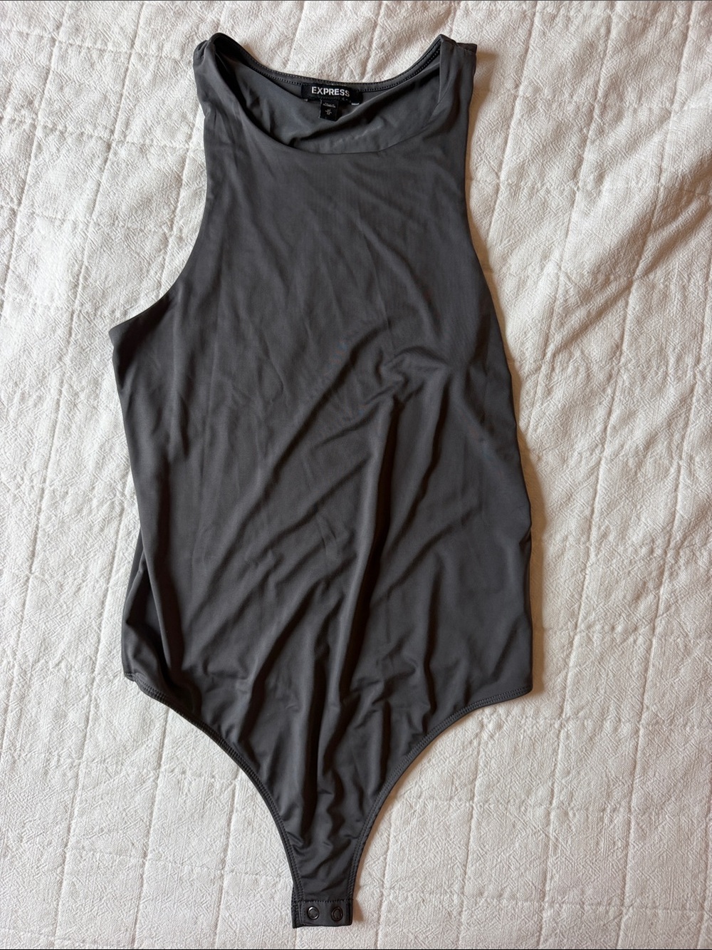 Express Charcoal Grey Tank Bodysuit